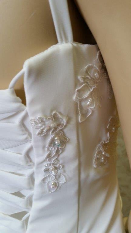 ivory chiffon flower girl dress